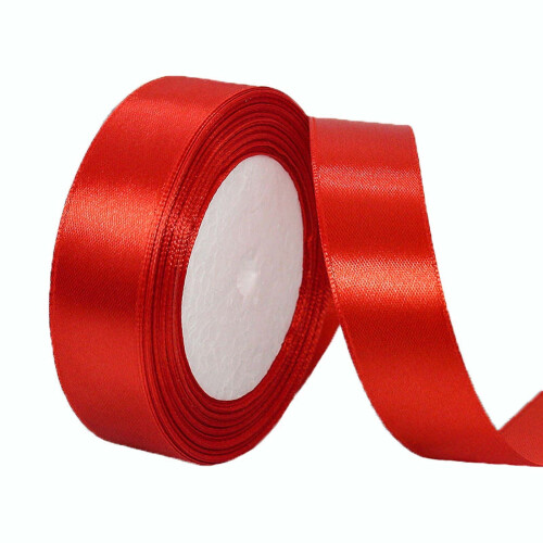 Decoratief buitenlint van polyester, rood, 25 meter