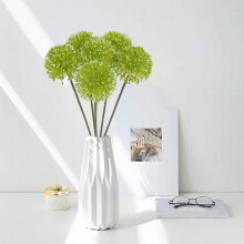 Conjunto de 6 flores de dente-de-leão de plástico, plantas decorativas aveludadas.