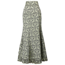 Damen-Tennisrock im Punk-Retro-Meerjungfrauen-Stil, Grün, XL