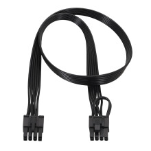 PCIe tápkábel, 8 tűs apa - 8 tűs (6+2) apa