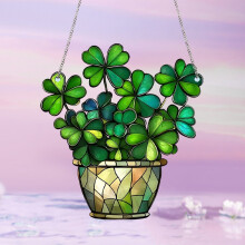 Disque acrylique décoratif pour porte, motif Saint-Patrick (1 pièce)