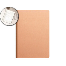 Kraft Paper Notebook A5 B5 A4 8mm Grid Softcover