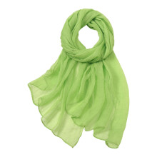 Lenço de chiffon feminino, acessório casual de verão para proteção solar.