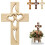 Croix murale en bois sculptée à la main, ornée de cœurs entrelacés 1
