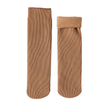 Chaussettes thermiques pour femmes, doublées de velours, douces et chaudes pour l'hiver