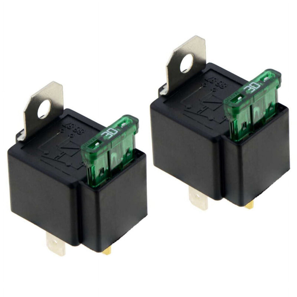 Automotive Fused Relay Dc12v 30A 4Pin 2 Pack 393040939912