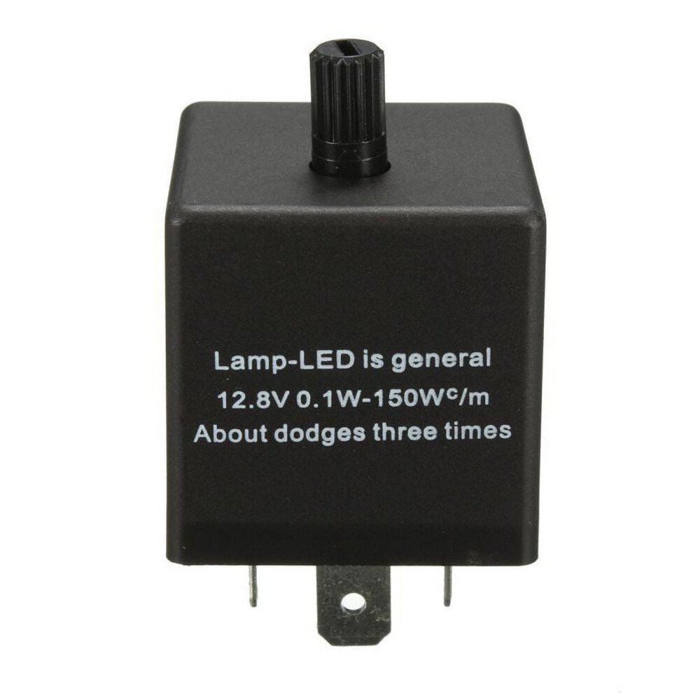 12V 3-Pin Led Adjustable Flasher Relay For Turn Signals 393040942882