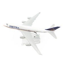 United Airlines B747 Model Plane Enthusiast 15.5 x 14.4 x 5
