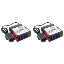 2X STC-3028 220V Termostato Digital Termômetro Higrômetro Controlador de Temperatura e Umidade Regulador