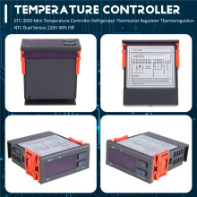 ETC-3000 Temperature Controller Refrigerator Thermostat Regulator Thermoregulator NTC Dual Sensor 220V 40% Off