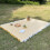 Foldable picnic blanket polyester cotton 59x35.4 in yellow 2