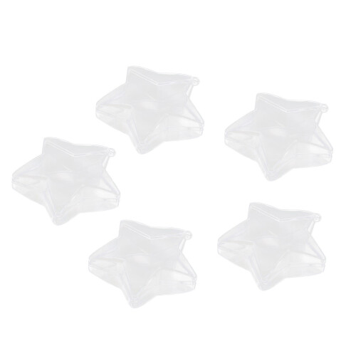 Clear Plastic Storage Boxes with Lids 4x4x1.8in 5 pcs 1