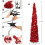 Christmas Tinsel Tree with Lights Collapsible Sequin Pencil 4