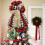 Christmas Tree Topper Bow Red Buffalo Plaid Large 3