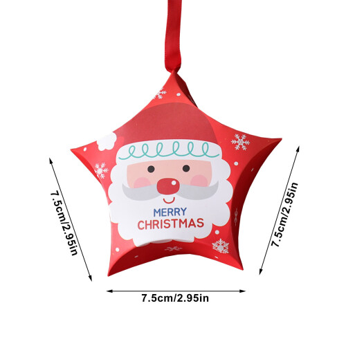 Christmas candy packaging box star design 1 piece 2