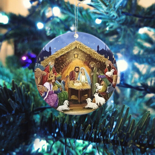 Vintage Weihnachtskrippenfigur aus Holz, Jesus, 1 Stück 1