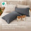 Ensemble de 2 taies d'oreiller Queen, gris foncé, double brossage 4