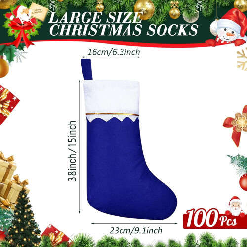 Chaussettes de Noël rustiques en feutrine, 10 pièces, 38 cm 1