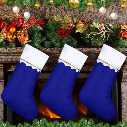 Chaussettes de Noël rustiques en feutrine, 10 pièces, 38 cm 2