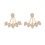 Women's waterdrop rhinestone ear jacket stud earrings 3