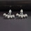 Women's waterdrop rhinestone ear jacket stud earrings 5