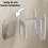 Wall Mounted Shoe Rack with Adhesive Strip White 4