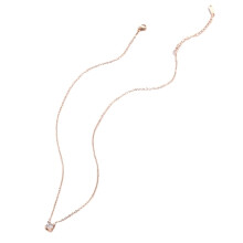 Hypoallergene Zirkonia-Halskette für Damen, wasserdicht, minimalistisch, kleine Zirkonia-Halskette, Schmuck mit Zirkonia-Anhänger, brillanter