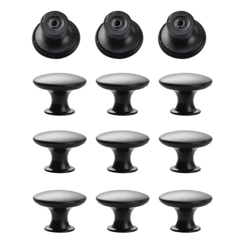 Stainless Steel Drawer Knobs Round 12 pcs 1