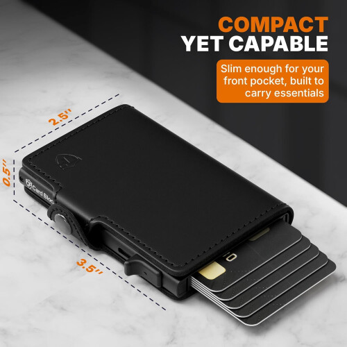 Men's RFID Blocking Leather Pop-Up Wallet with Auto 2