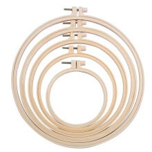 5-teiliges Set Stickrahmen (7,6 cm bis 20,3 cm) aus Kunststoff, rund, für Stickerei, Bastelarbeiten, Nähen und Ornamente