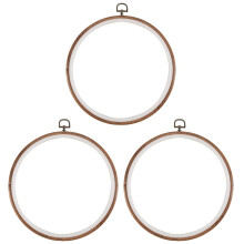Embroidery Hoop Set Wood-Look 10 inch 3 pcs