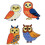 Owl Cross-Stitch Kit on Plastic Canvas 4 Ornaments 110CS 1