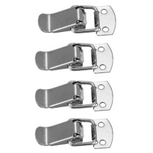 4X Silver Tone Metal Toggle Draw Straight Loop Catch 1.6 inch