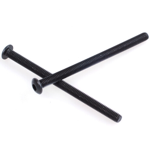 M3 x 45mm Alloy Steel Hex Socket Button  Screws Black 40 Pcs
