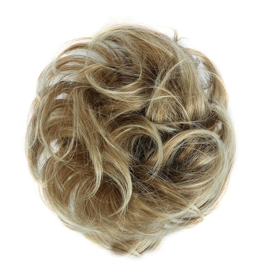 Human Hair Curly Bun Wig for Women 1 Piece