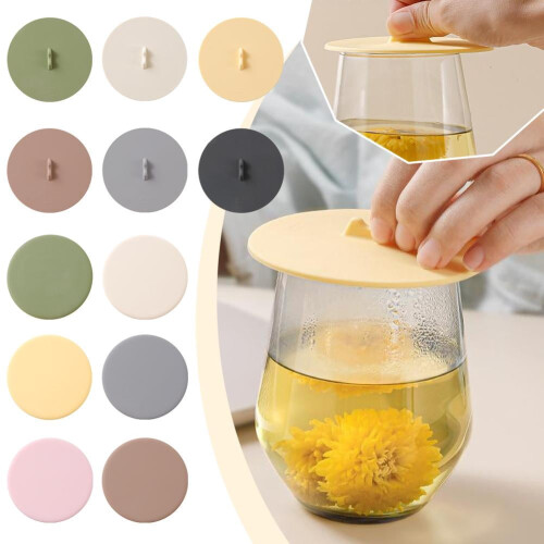 Pink Silicone Tea Coaster 11cm Heat-Resistant Dustproof 2