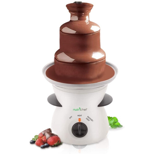 NutriChef electric fondue maker 16 oz 3-tier