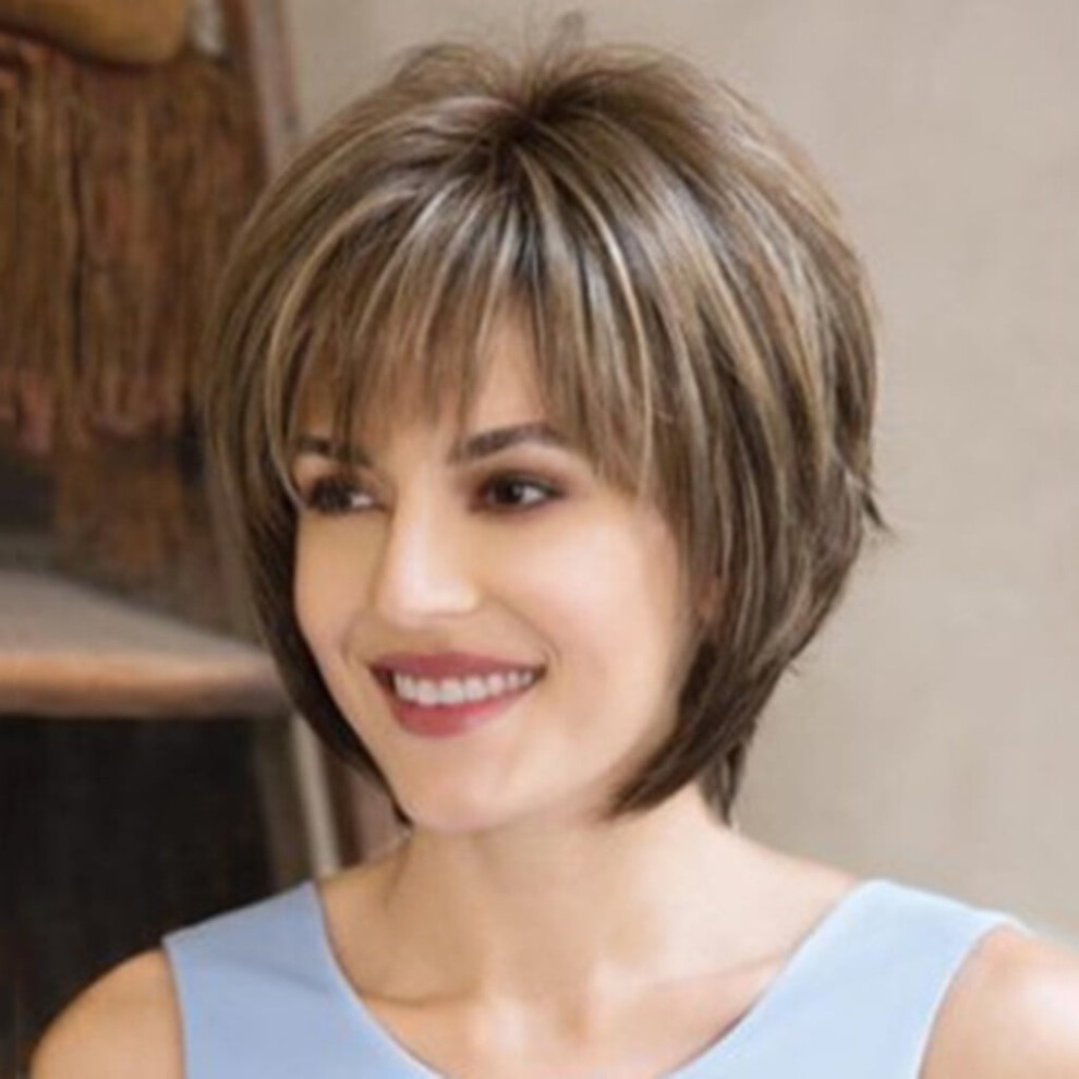 Women's Short Straight Synthetic Lace Front Wig