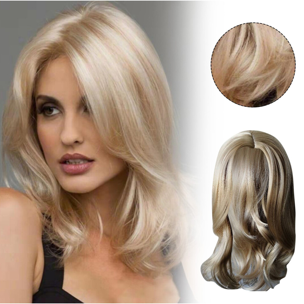 Women's Short Wavy Human Hair Lace Front Wig