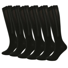 Compression Socks with Zipper 15-20mmHg Closed Toe 3 Pairs