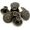 Antique Drawer Pulls Round Vintage Handles Bronzed 8 pcs 5