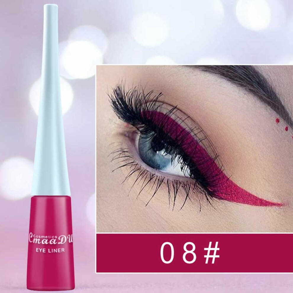 Liquid Eyeliner Matte Smoky Effect Waterproof 30ml Red