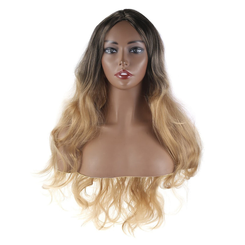 Women's Long Curly Blonde Human Hair Lace Front Wig
