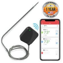 Bluetooth BBQ Thermometer Stainless Steel Probe 1 Pack