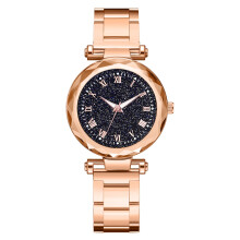 Hoogwaardig analoog quartz uurwerkhorloge, elegant dameshorloge met kleurechte afwerking, eenvoudig design, magnetische meshband.