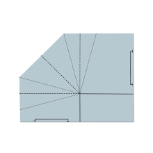 Fabric foldable food basket sewing template 10 inch