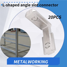 20Pcs T Slot L-Shape Interior Inside Corner Connector Joint Bracket for Aluminum Extrusion Profile 2020 Series Slot 6mm