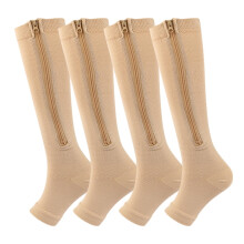 Compression Socks 20-30 mmHg Knee High Dot-Top Open Toe