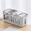 WHAMVOX Wire Storage Box Grey 2 Pack 13.5 cm 6