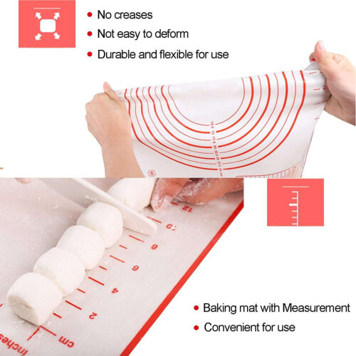 Tapis de cuisson en silicone antiadhésif avec graduations 2